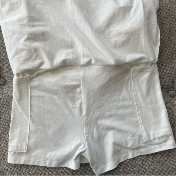 NWT PINK Victoria's Secret HighWhite Waist Crossover Skirt - White SKORT Size L - Picture 4 of 7